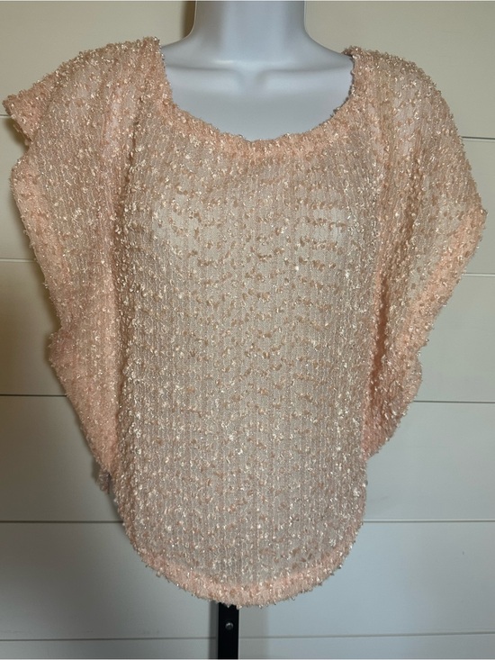 Voice Tops - Soft Pink Sparkle Tunic Top